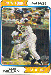 1974 Topps Baseball Cards      132     Felix Millan